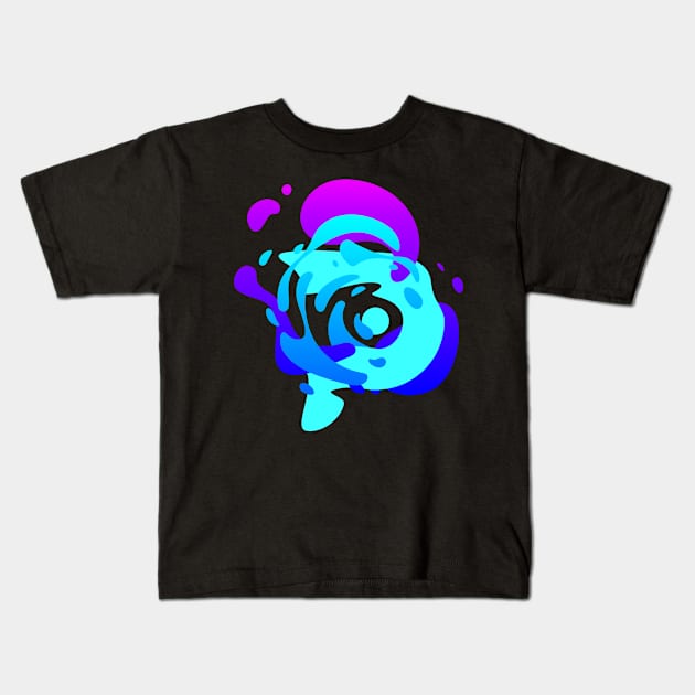 Lava Blue Kids T-Shirt by PURESPAM